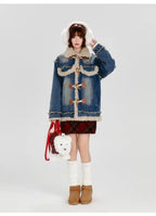 ボア×デニム切り替えジャケット   OL1888