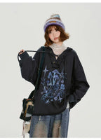 レトロムードのVネックフーディ    OL1892