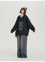 レトロムードのVネックフーディ    OL1892