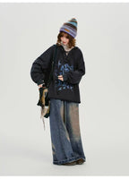 レトロムードのVネックフーディ    OL1892