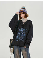 レトロムードのVネックフーディ    OL1892