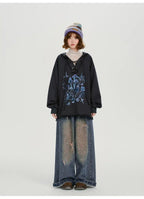 レトロムードのVネックフーディ    OL1892