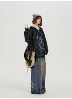 レトロムードのVネックフーディ    OL1892