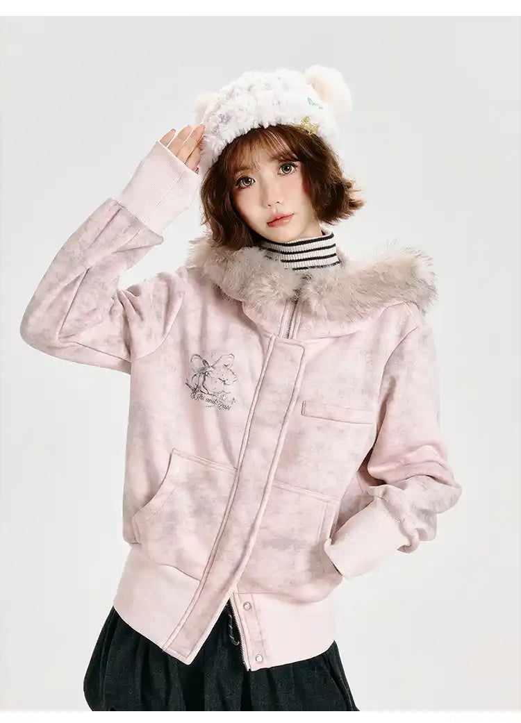 フェイクファーフードスウェット    OL1893