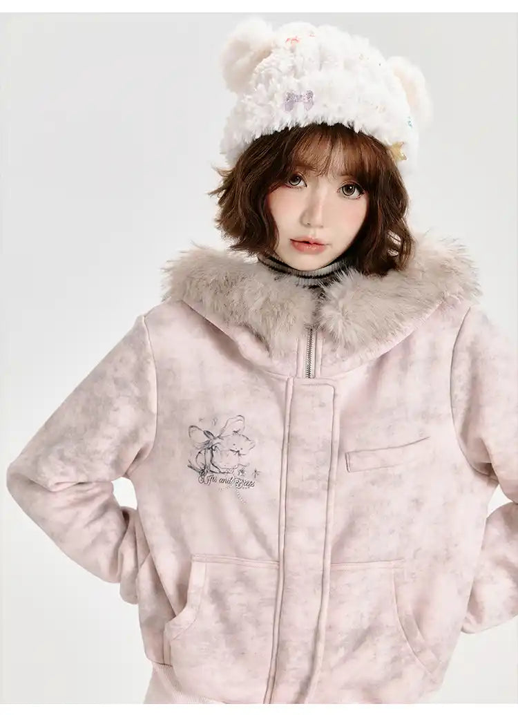 フェイクファーフードスウェット    OL1893