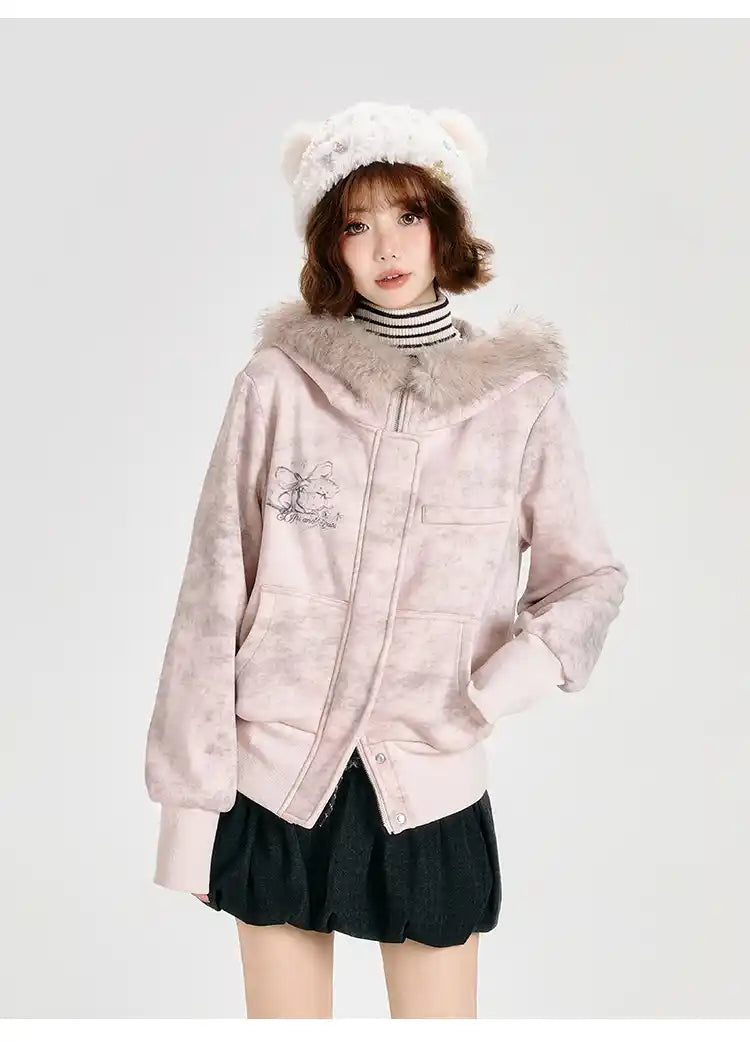 フェイクファーフードスウェット    OL1893