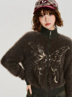 ヴィンテージライク立ち襟ボアジャケット    OL1897