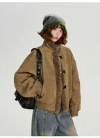 レトロムードのスエードボアジャケット    OL1899