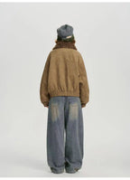 レトロムードのスエードボアジャケット    OL1899