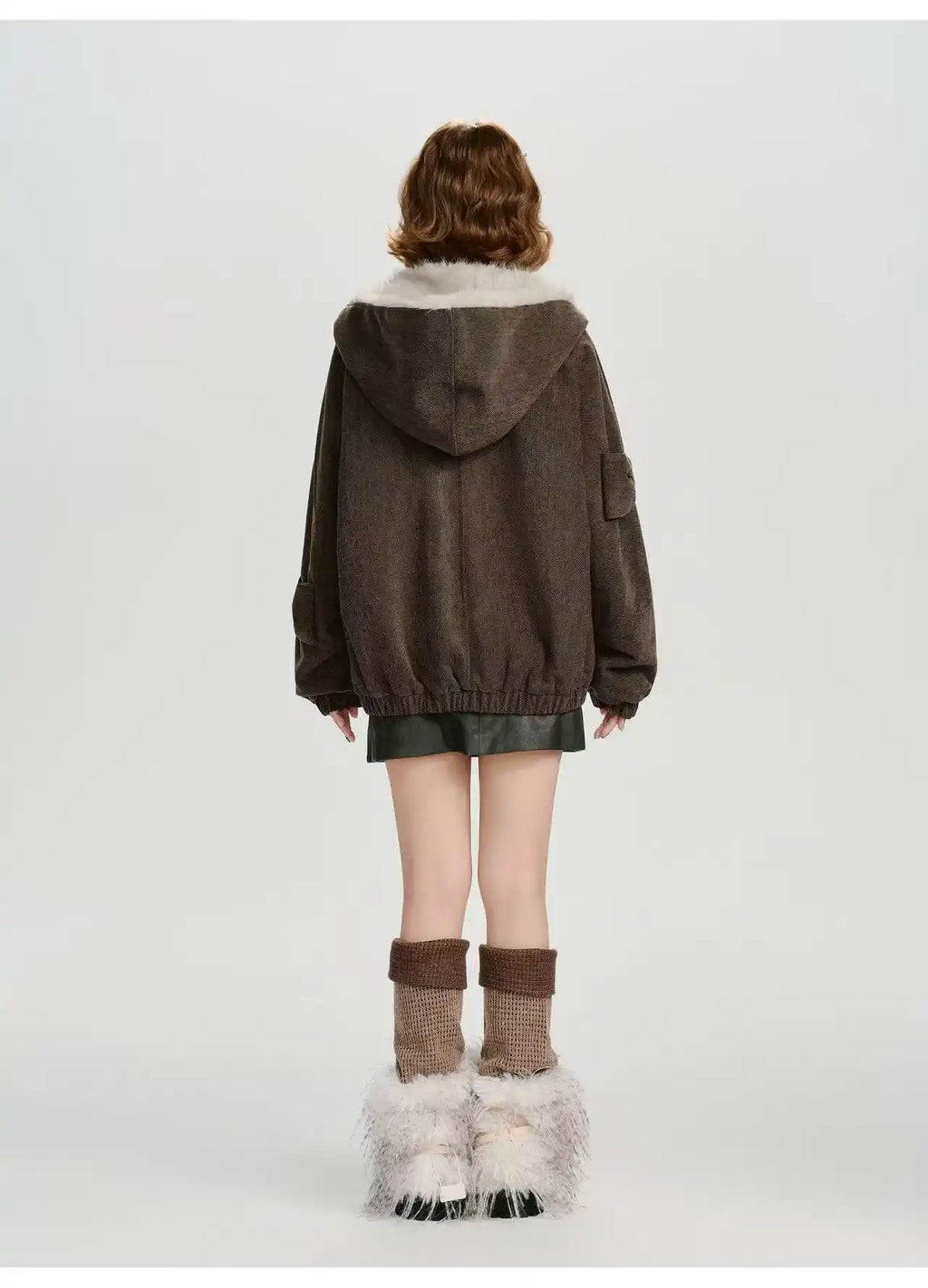 ボアキルティングフードジャケット    OL1901