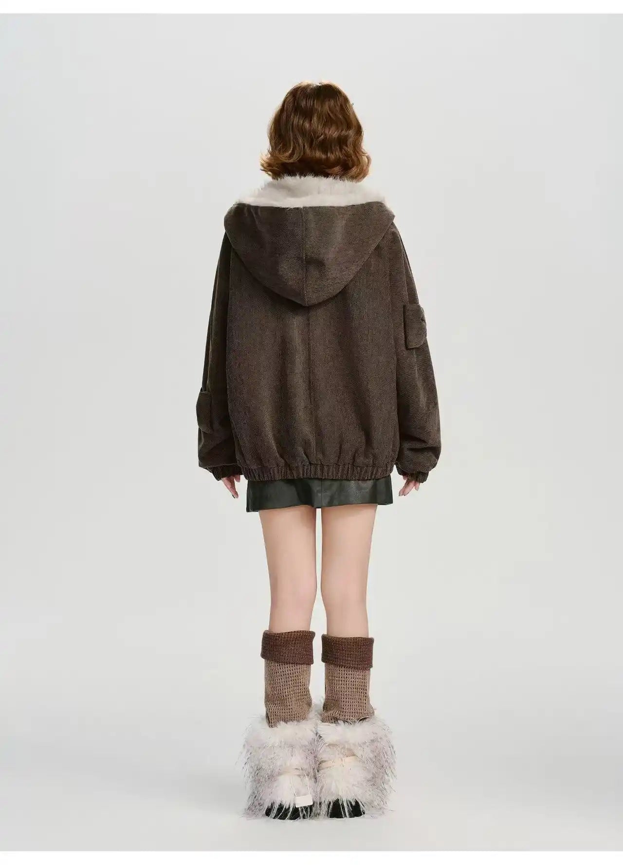 ボアキルティングフードジャケット    OL1901