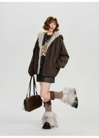 ボアキルティングフードジャケット    OL1901