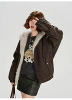 ボアキルティングフードジャケット    OL1901