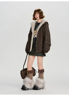 ボアキルティングフードジャケット    OL1901