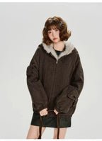 ボアキルティングフードジャケット    OL1901