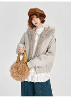 ボアフーディショートブルゾン    OL1902