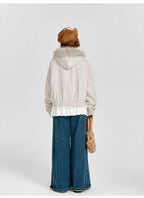 ボアフーディショートブルゾン    OL1902