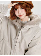 ボアフーディショートブルゾン    OL1902