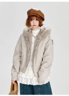 ボアフーディショートブルゾン    OL1902