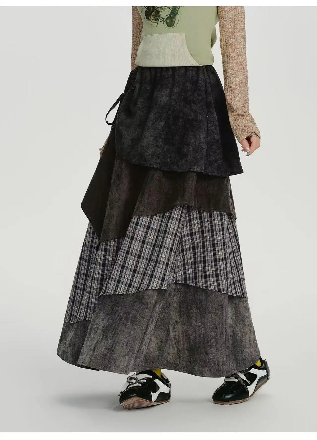 チェックティアードスカート    OL1907