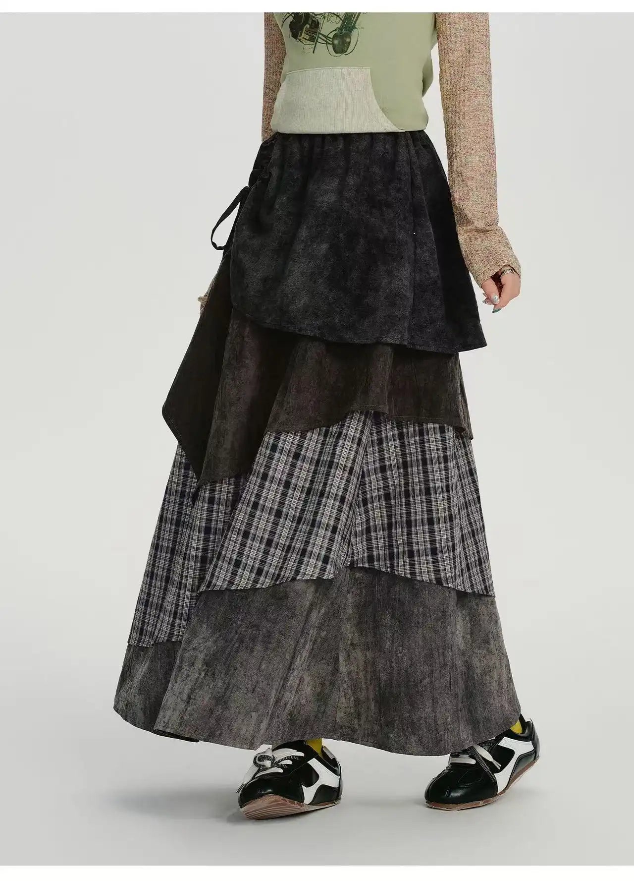 チェックティアードスカート    OL1907