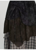 Check Tiered Skirt    OL1907