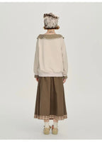 Check Pattern Layered Midi Skirt    OL1912