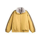 Fur Trim Triple-Stripe Padded Jacket    OL1917