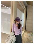 抜け感ホルターVネックニット    OL1921