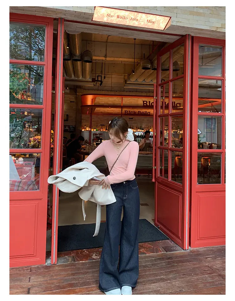 Relaxed Halter V-Neck Knit    OL1921