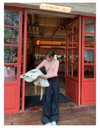 Relaxed Halter V-Neck Knit    OL1921