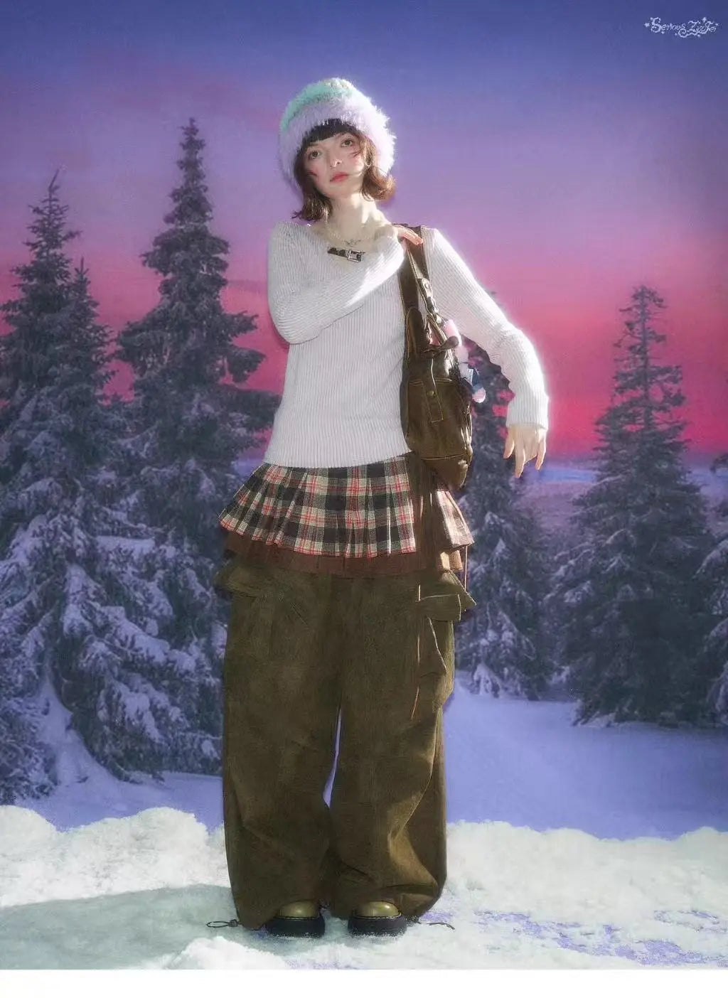 Leopard Accent Ribbed Top    OL1922