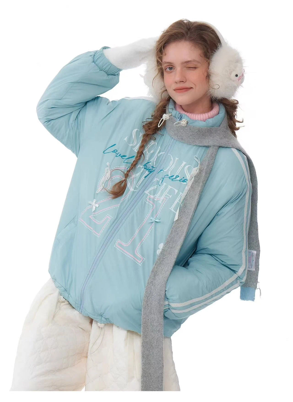 Warm Blue Padded Jacket    OL1924