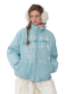 あったかブルー中綿ジャケット    OL1924