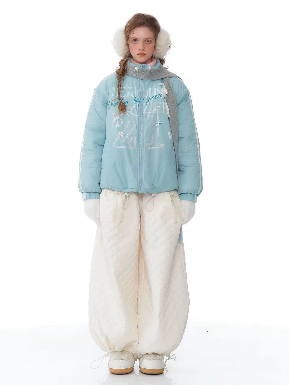 Warm Blue Padded Jacket    OL1924