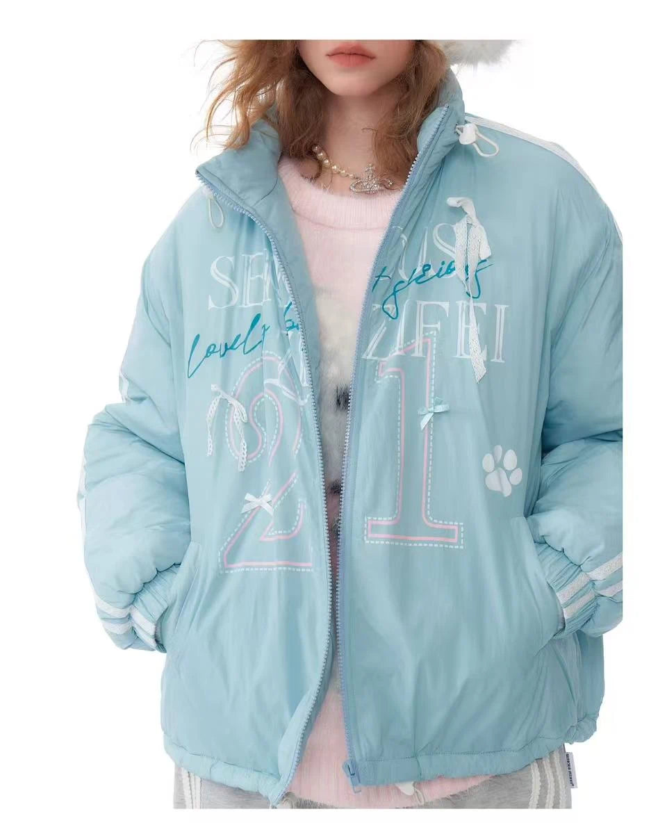 Warm Blue Padded Jacket    OL1924