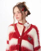 Soft Border Knit Cardigan    OL1927