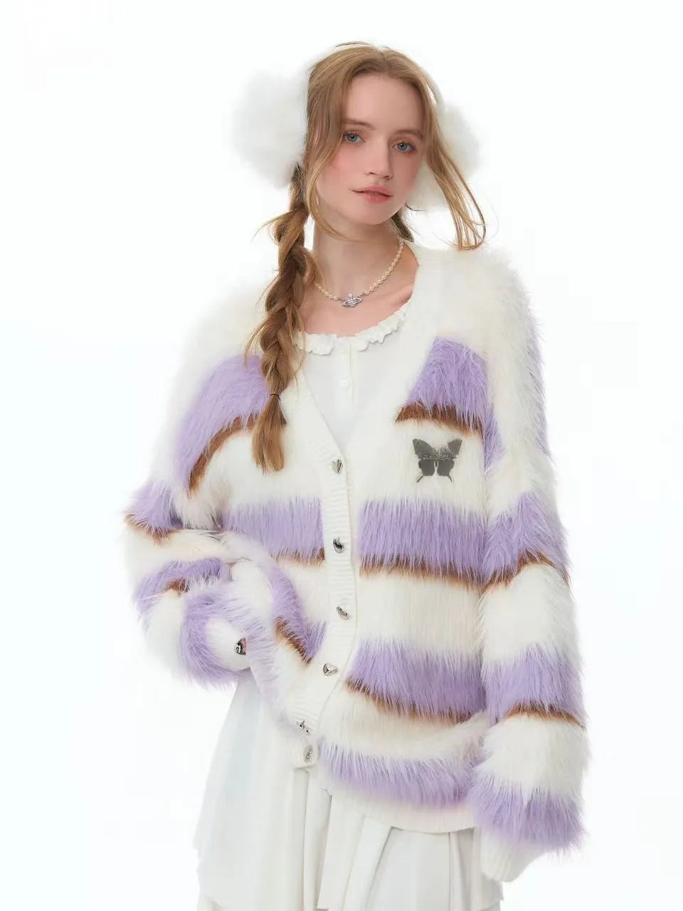 Soft Border Knit Cardigan    OL1927