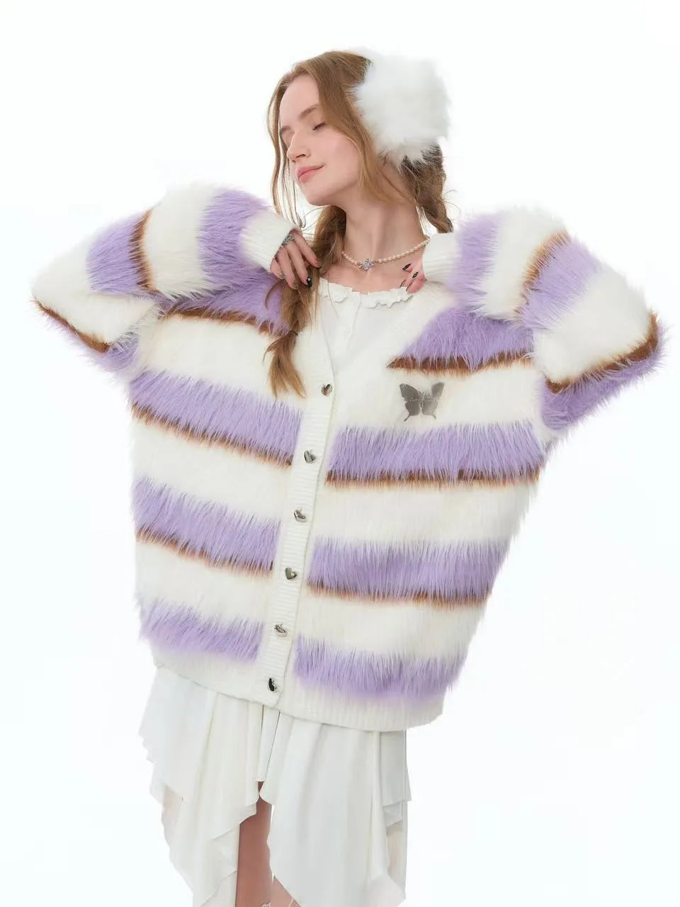 Soft Border Knit Cardigan    OL1927
