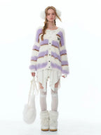 Soft Border Knit Cardigan    OL1927