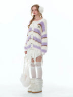 Soft Border Knit Cardigan    OL1927