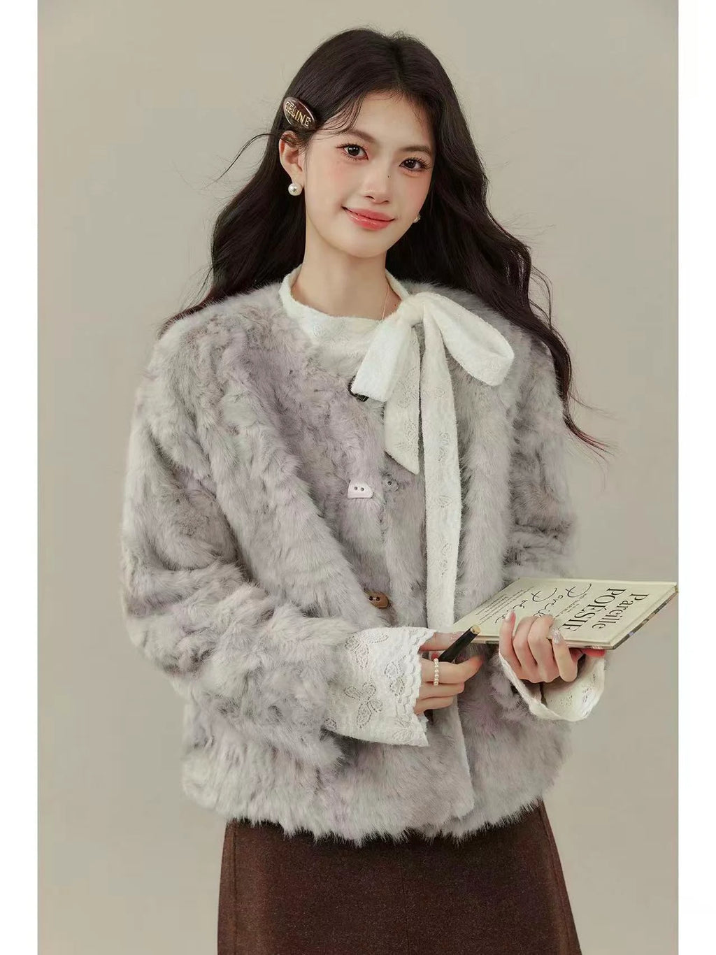 Faux Shearling Coat    OL1932