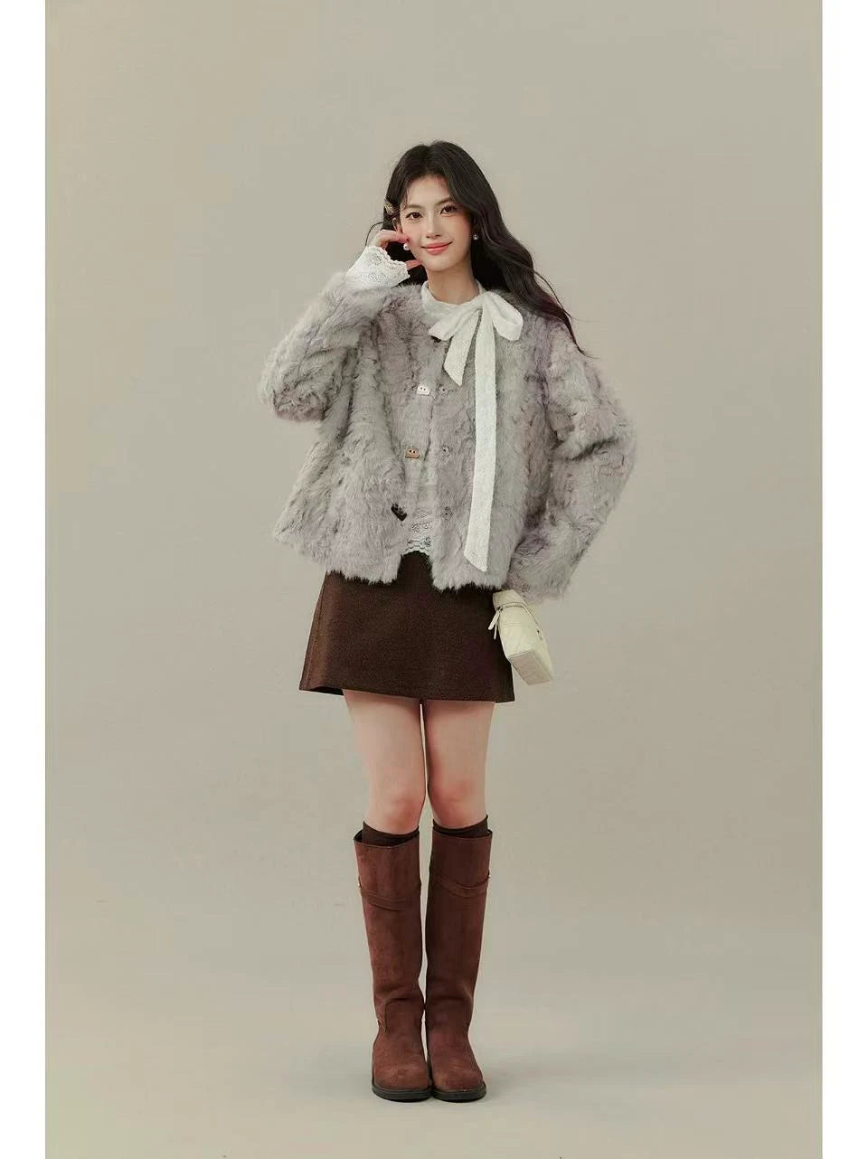 Faux Shearling Coat    OL1932