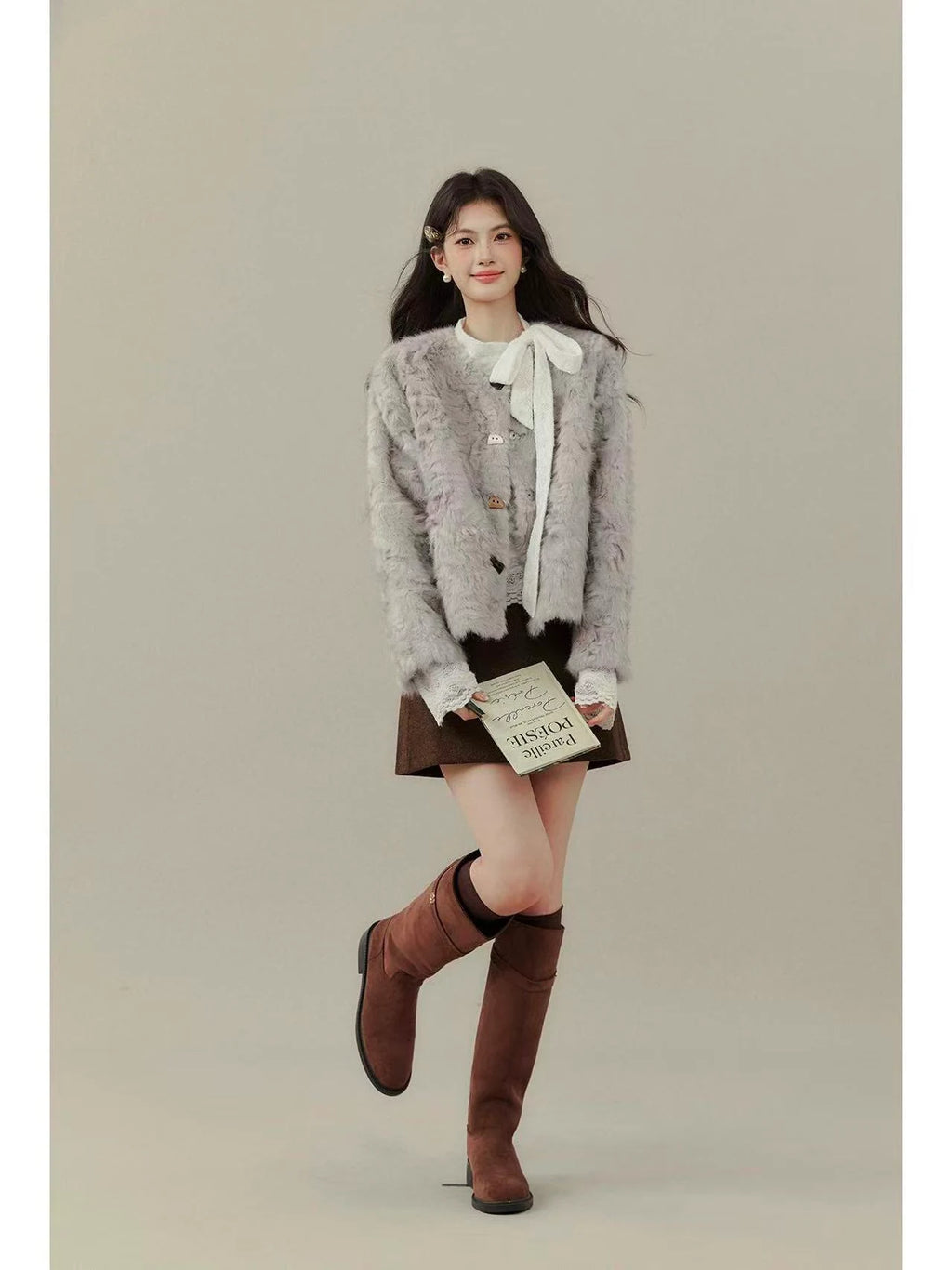 Faux Shearling Coat    OL1932