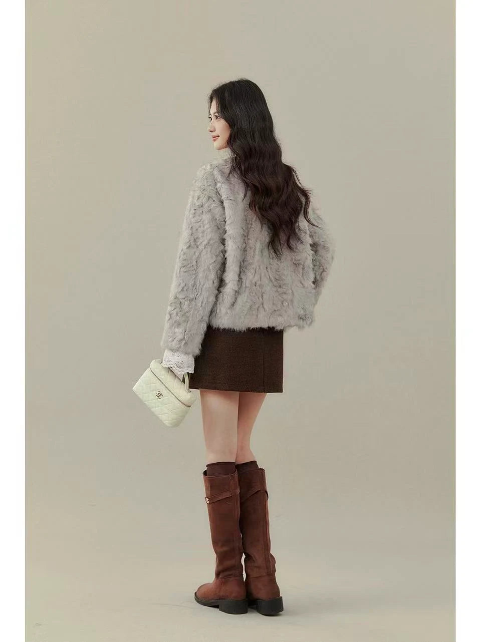 Faux Shearling Coat    OL1932