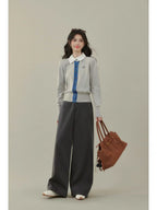 Colorblock Embroidered Knit Cardigan    OL1935