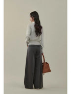 Colorblock Embroidered Knit Cardigan    OL1935