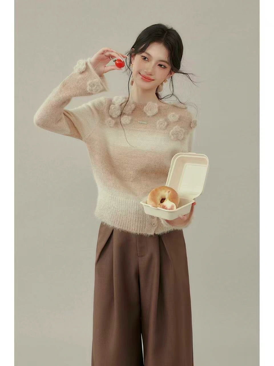 Knitted Long Sleeve Top    OL1936