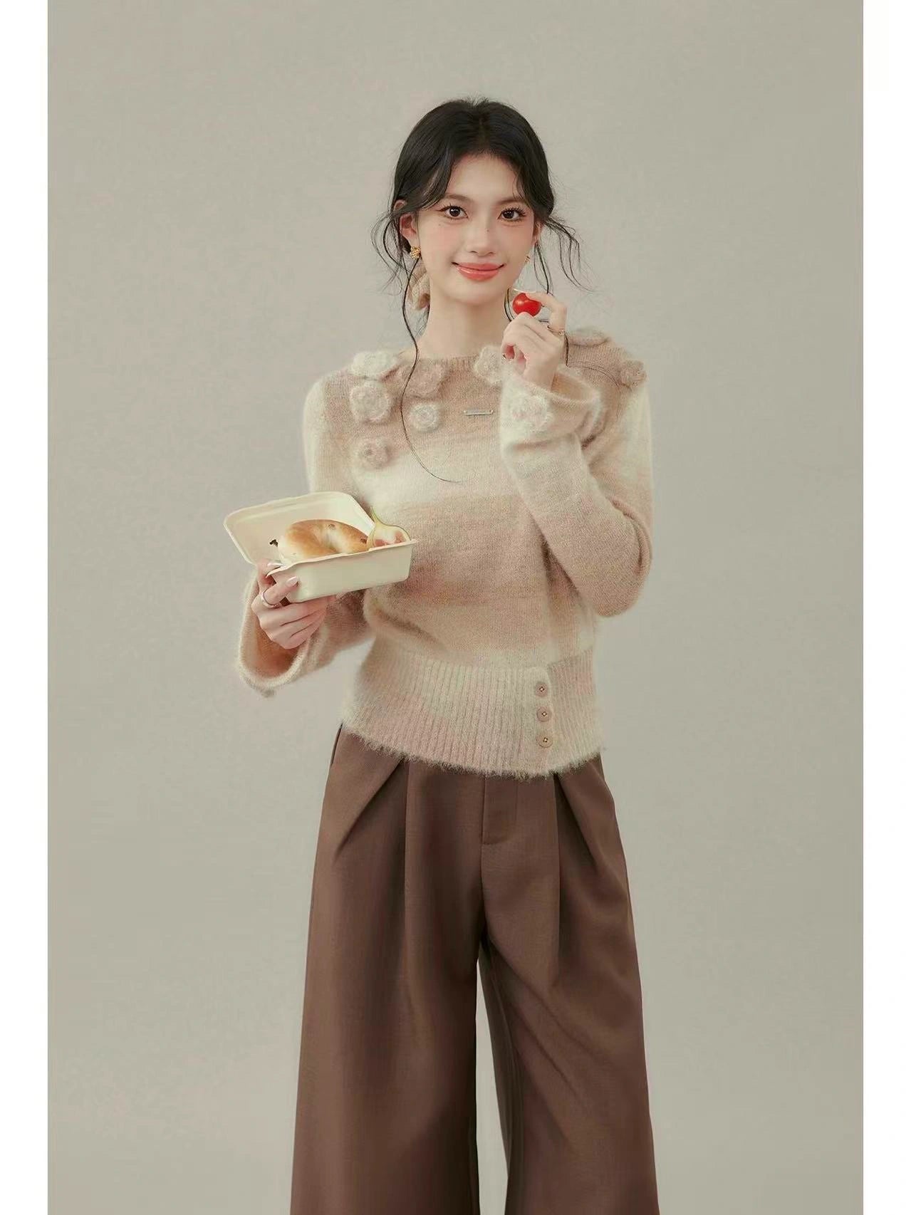 Knitted Long Sleeve Top    OL1936