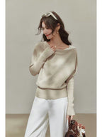 Slanted Shoulder Knit Top    OL1937